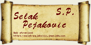 Selak Pejaković vizit kartica